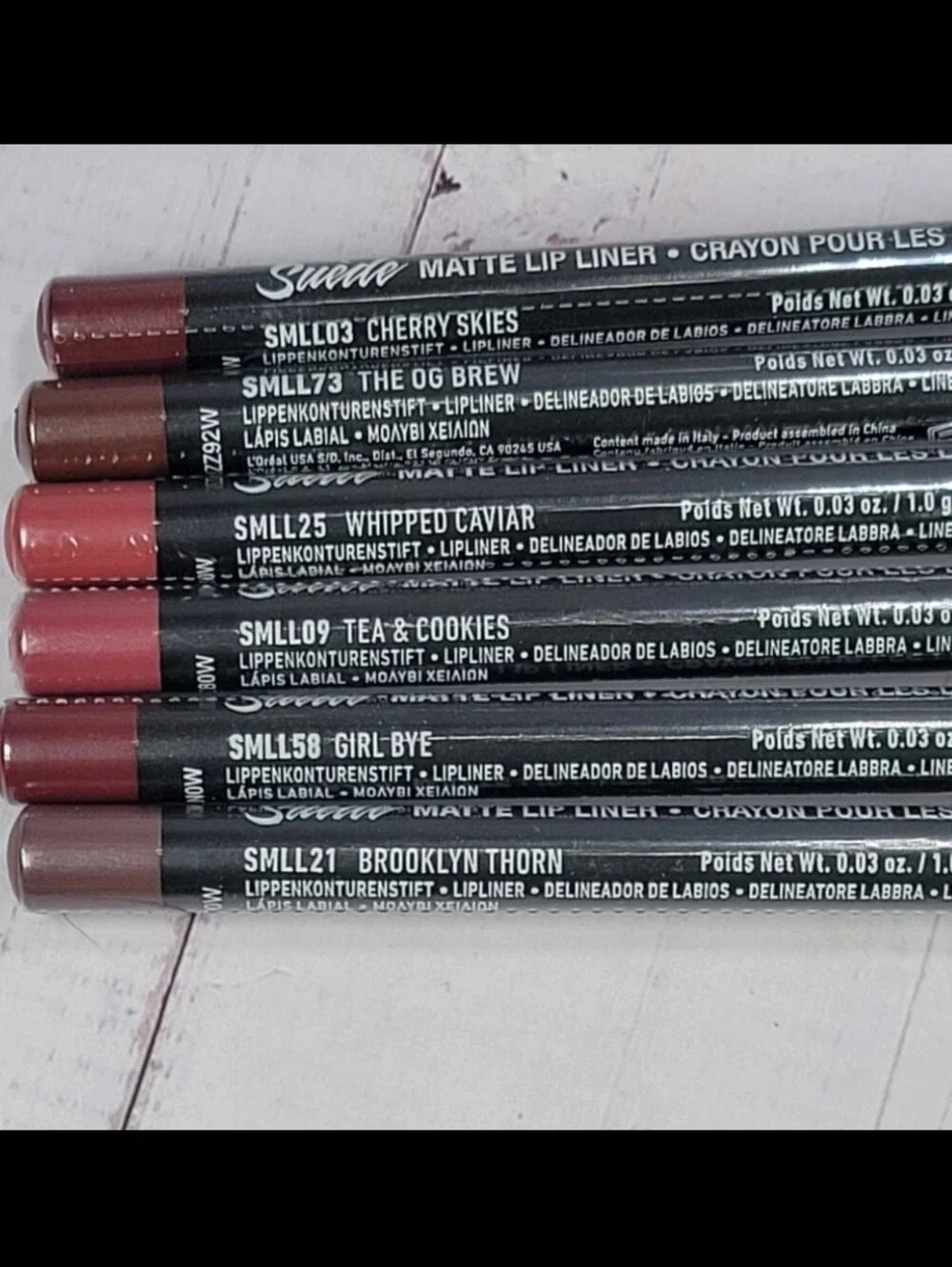Nyx 6 Piece Suede Matte Lip Liner Bundle NEW!